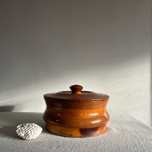 Vintage Wooden Lidded Container